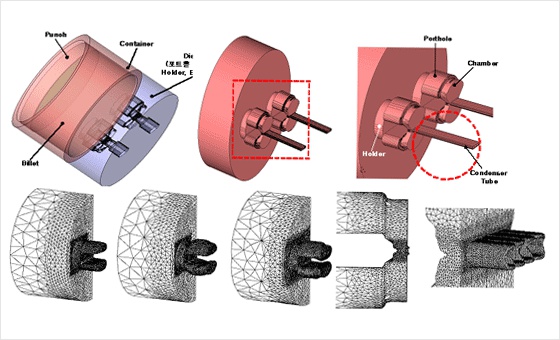 미세 압출 공정을 이용한 Condenser tube의 해석